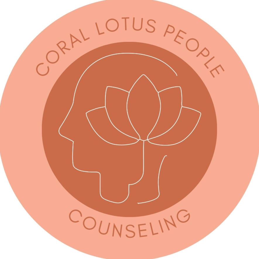 Coral Lotus People Counseling logo representing trauma-informed and culturally responsive therapy in Austin and online across Texas